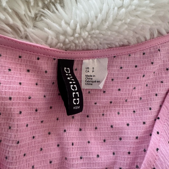 Divided pink polka dot dress - Picture 3 of 4